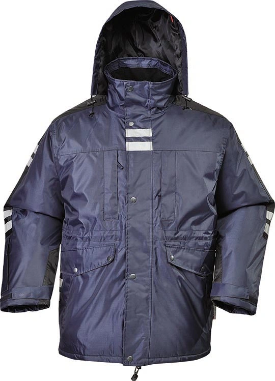 Waterproof Jacket Winter Cold Resistance Coat Navy Blue Hi Vis Work Parka