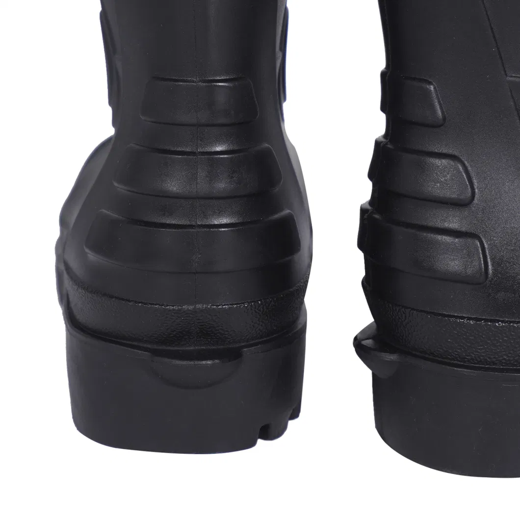 Black Industry /Steel Toe Safety Wellington Rain Rubber Waterproof Safety PVC Boots