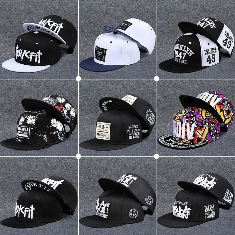 Hat Unisex Hip-Hop Hat Sunshade Baseball Cap Summer Casual Sun Peaked Cap 6 Panel Flat Brim Cap