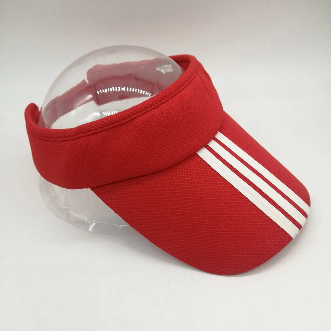 Long Visor Custom Fashion Nike Printing Red Sun Visor Cap Polyester Outdoor Running Visor Hat Factory Price