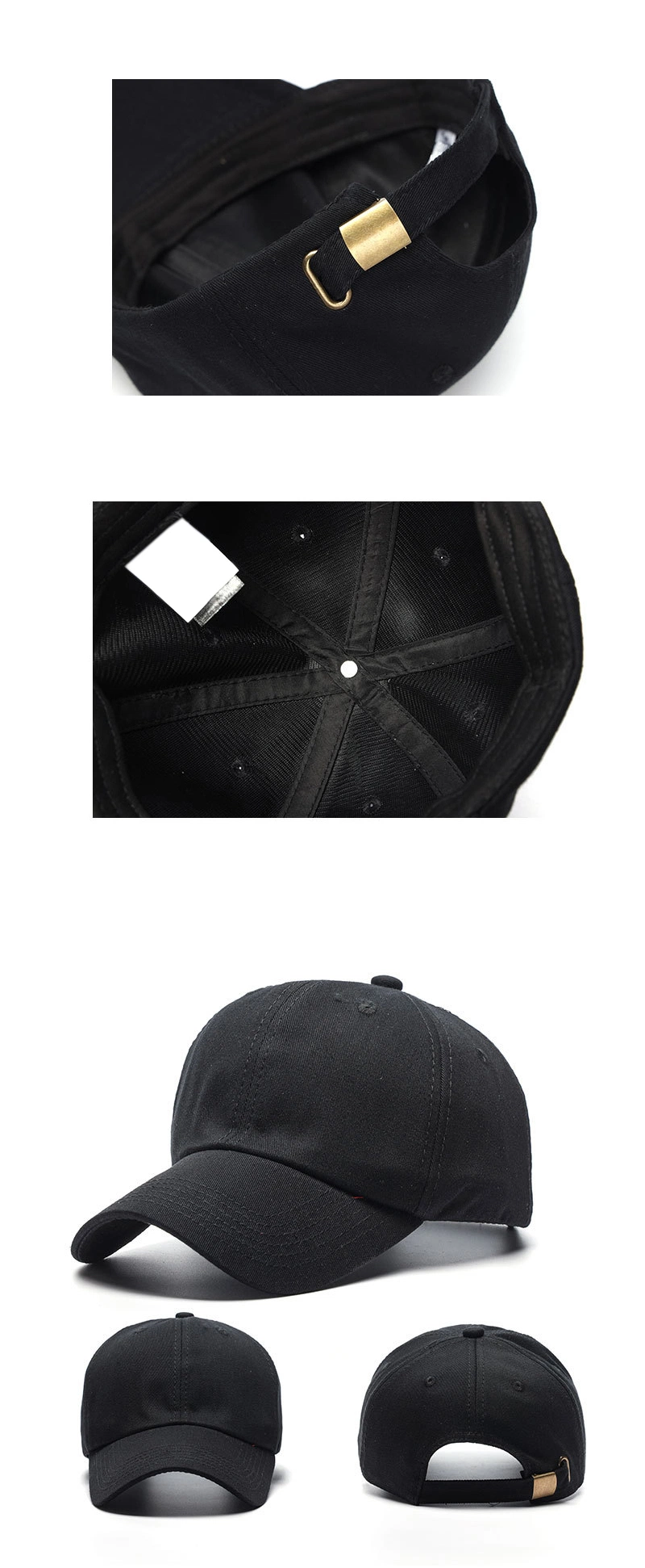 Wholesale Vintage Custom Blank Unisex 100% Cotton Plain 6 Panel Outdoor Summer Sport Baseball Cap