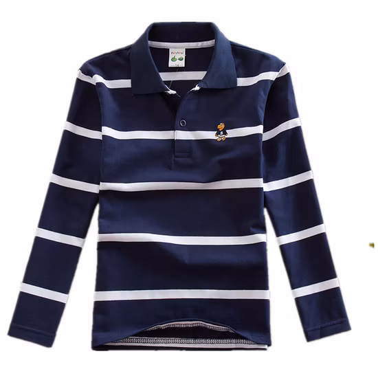 Langärmliges Piqué-Poloshirt für Jungen