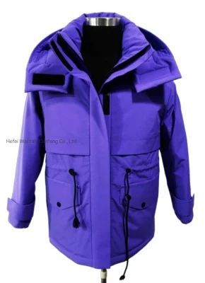 2-in-1-Windjacke und wasserdichte, modische Kapuzenjacke, gepolsterte Daunenjacke für den Winter, Ski und Schnee