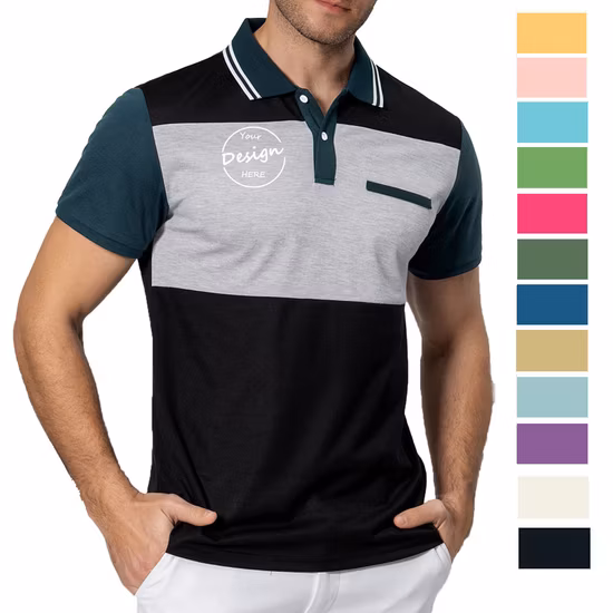 Herren-Poloshirt aus Baumwoll-Elasthan-Pique mit Seitenschlitzen an beiden Unterseiten